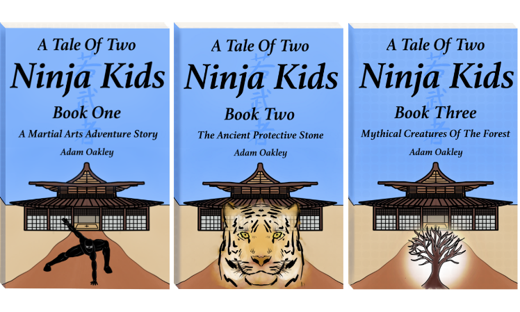 A Tale Of Two Ninja Kids By Adam Oakley books 1-3.