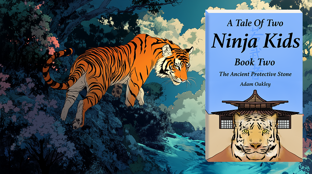 A Tale Of Two Ninja Kids Book 2 - a martial arts adventure for kids and grown-ups aged 7+. A middle-grade ninja adventure story by Adam Oakley.