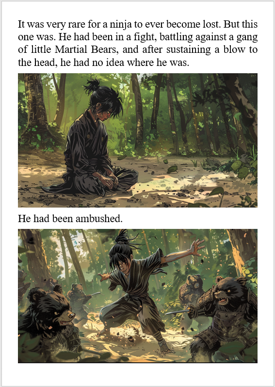 Page 1 of The Lost Ninja Illustrated eBook by Adam Oakley